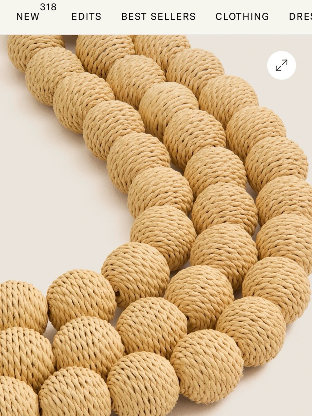 Tuckernuck raffia Multi-Strand Wrapped Bead Necklace - Picture 6 of 7